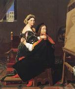 Jean Auguste Dominique Ingres Raphael and La Fornarina (mk04) oil